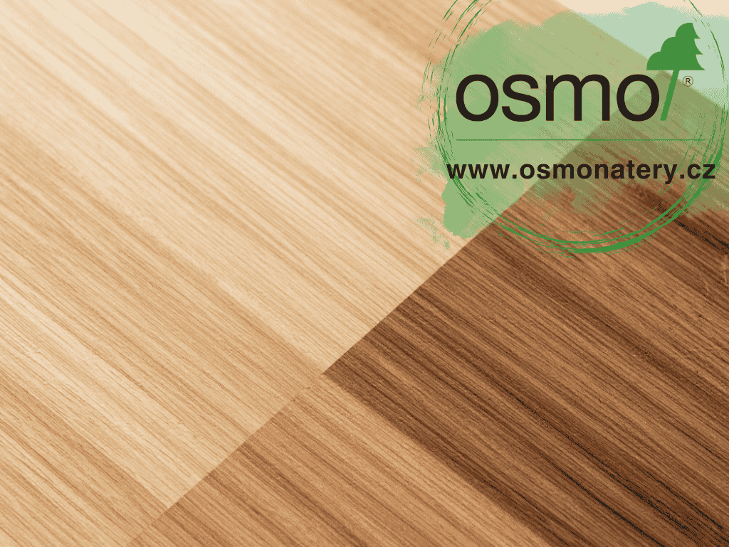 různé odstíny oleje na dřevo na dubové desce